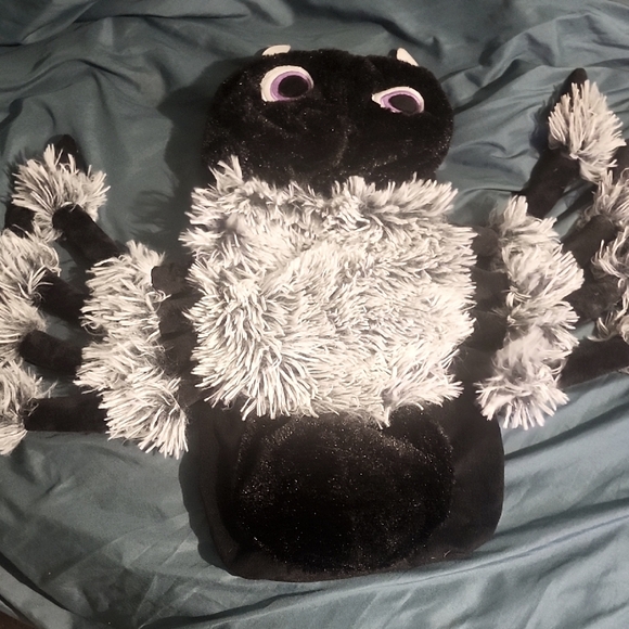 Plush Spider Costume for Pets - Black and Gray - Picture 1 of 2